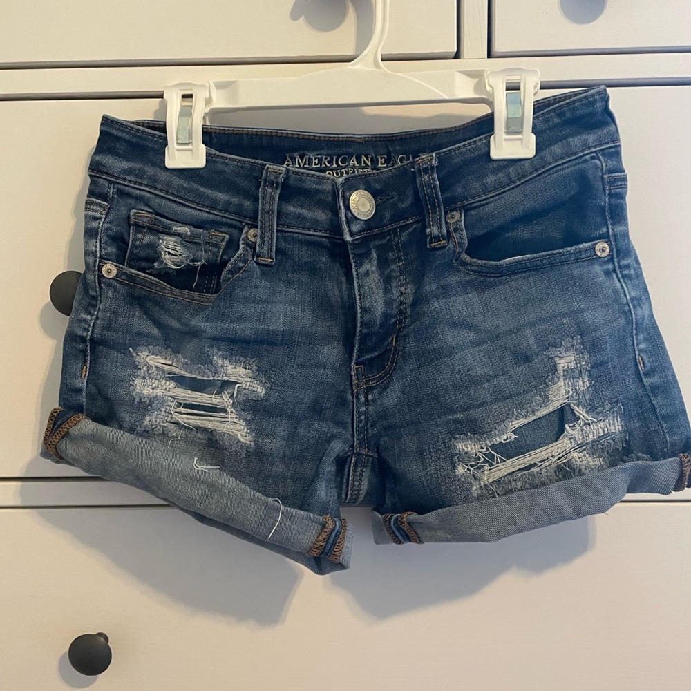 American Eagle Outfitters Women's Blue Denim Shorts